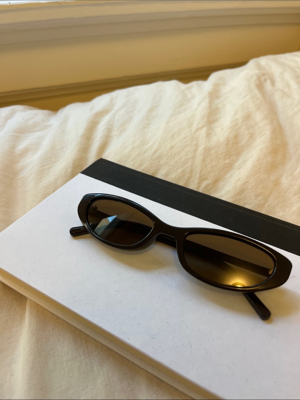 Otra Dark Brown Slim Cat Eye Chic 90’s Sunglasses